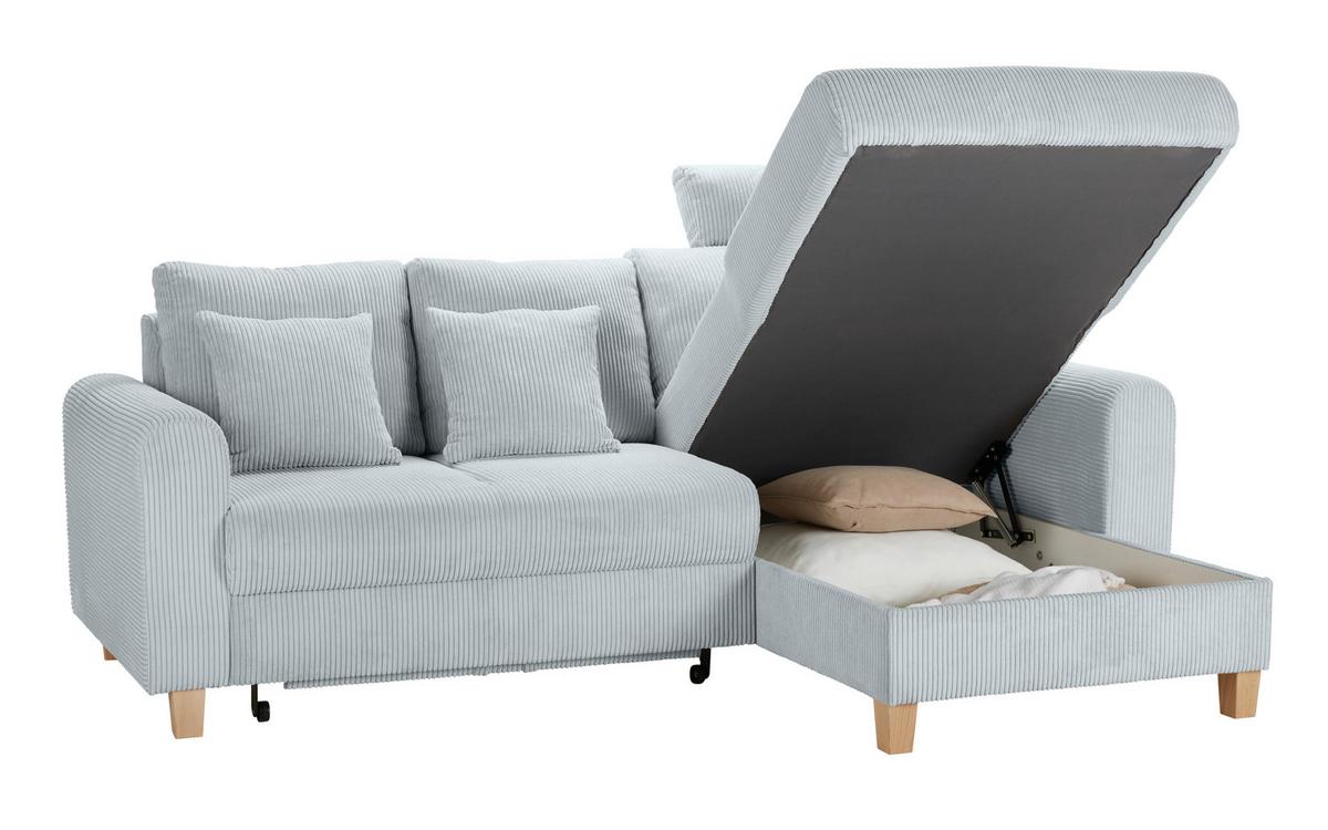 Colţar LILLE - gri, Modern, textil (232/110/156cm) - Best Price
