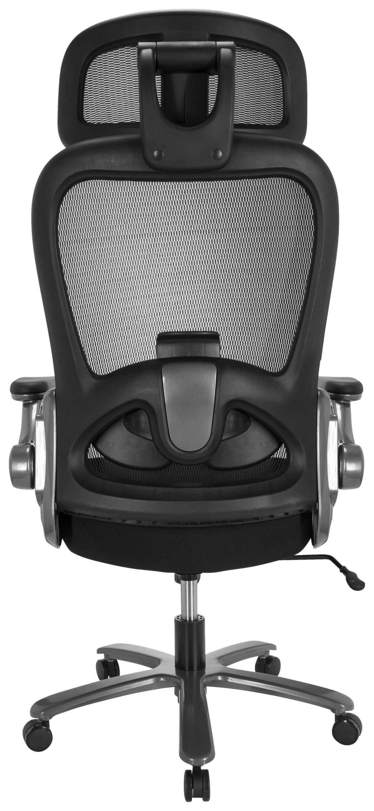 Pisarniški Stol Instructor T I Pro, Črna - srebrne barve/črna, Moderno, kovina/umetna masa (75/142/63cm) - MID.YOU