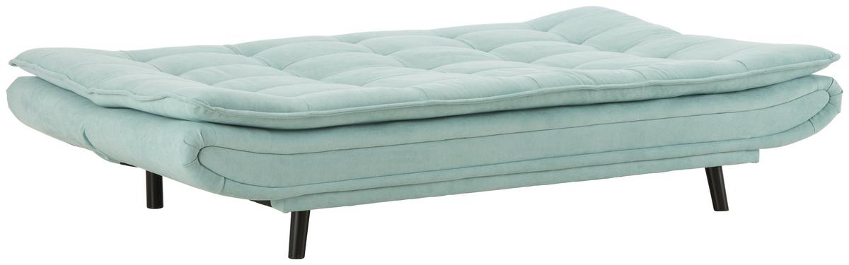 Schlafsofa in Grün - Schwarz/Grün, MODERN, Holz/Textil (194/90/100cm) - Mömax