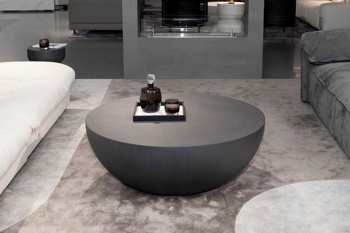 Loungetisch Chronos Schwarz - Schwarz, KONVENTIONELL, Stein (87/87/35cm) - Gardenson