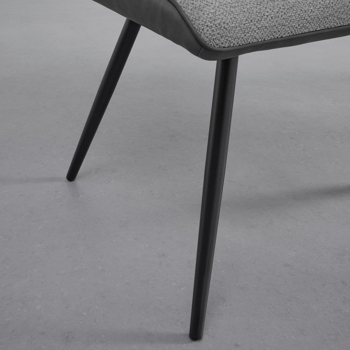 ŁAWKA EVA - czarny/szary, Modern, metal/drewno (139/92,5/60,5cm) - Bessagi Home