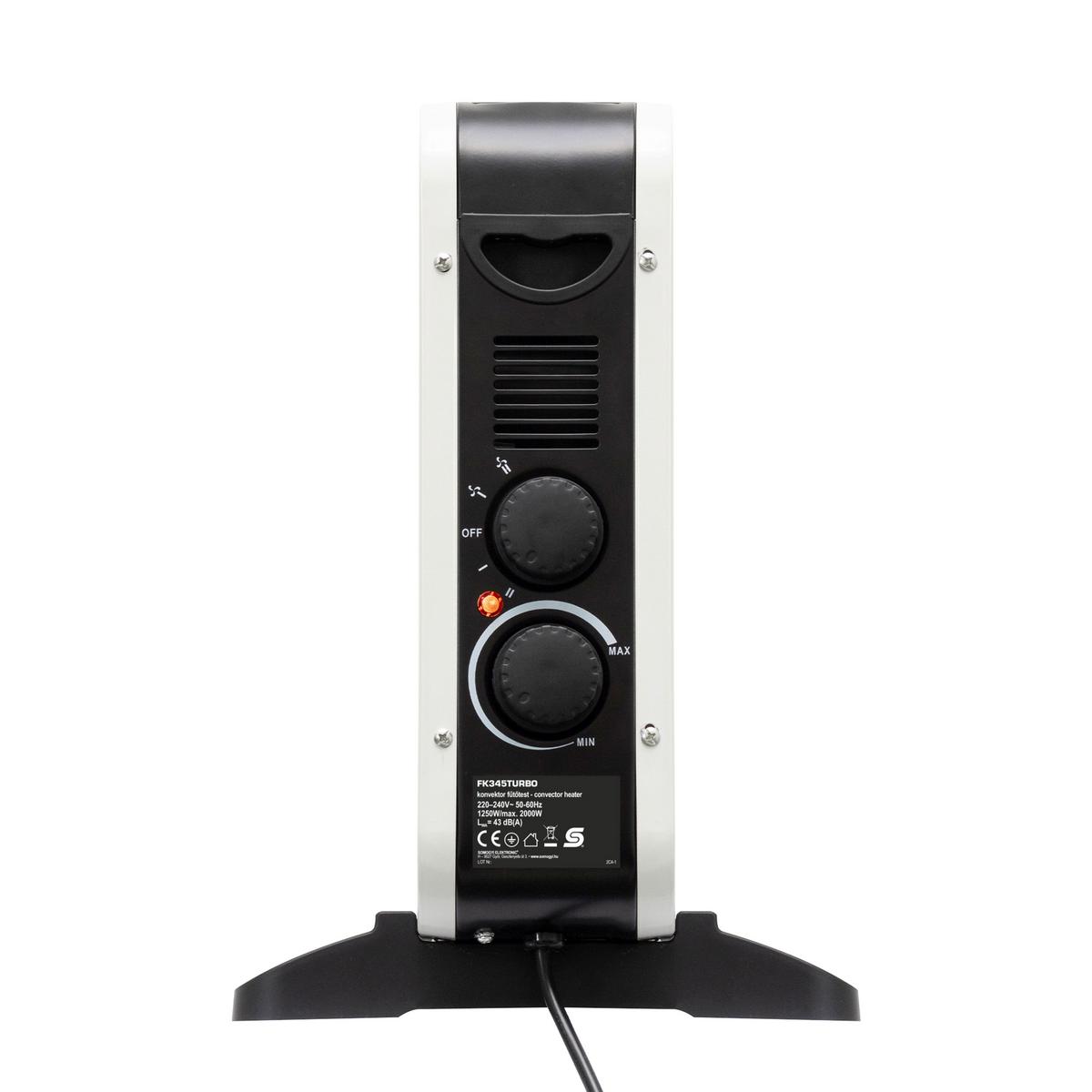 Elektromos Fűtőtest Fk345turbo - fekete/fehér, fém (62,5/39/26cm)