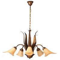 Kronleuchter Alga Bronzefarben max. 22 Watt - Bronzefarben, KONVENTIONELL, Glas/Metall (75/75/100cm)