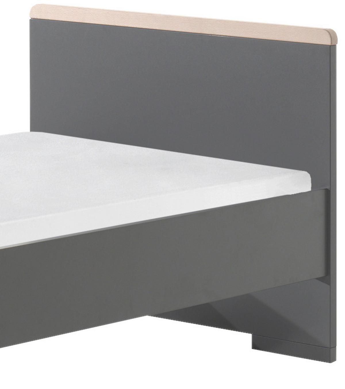 BETT London 90x200 cm Anthrazit - Anthrazit, MODERN, Holzwerkstoff (90/200cm) - MID.YOU