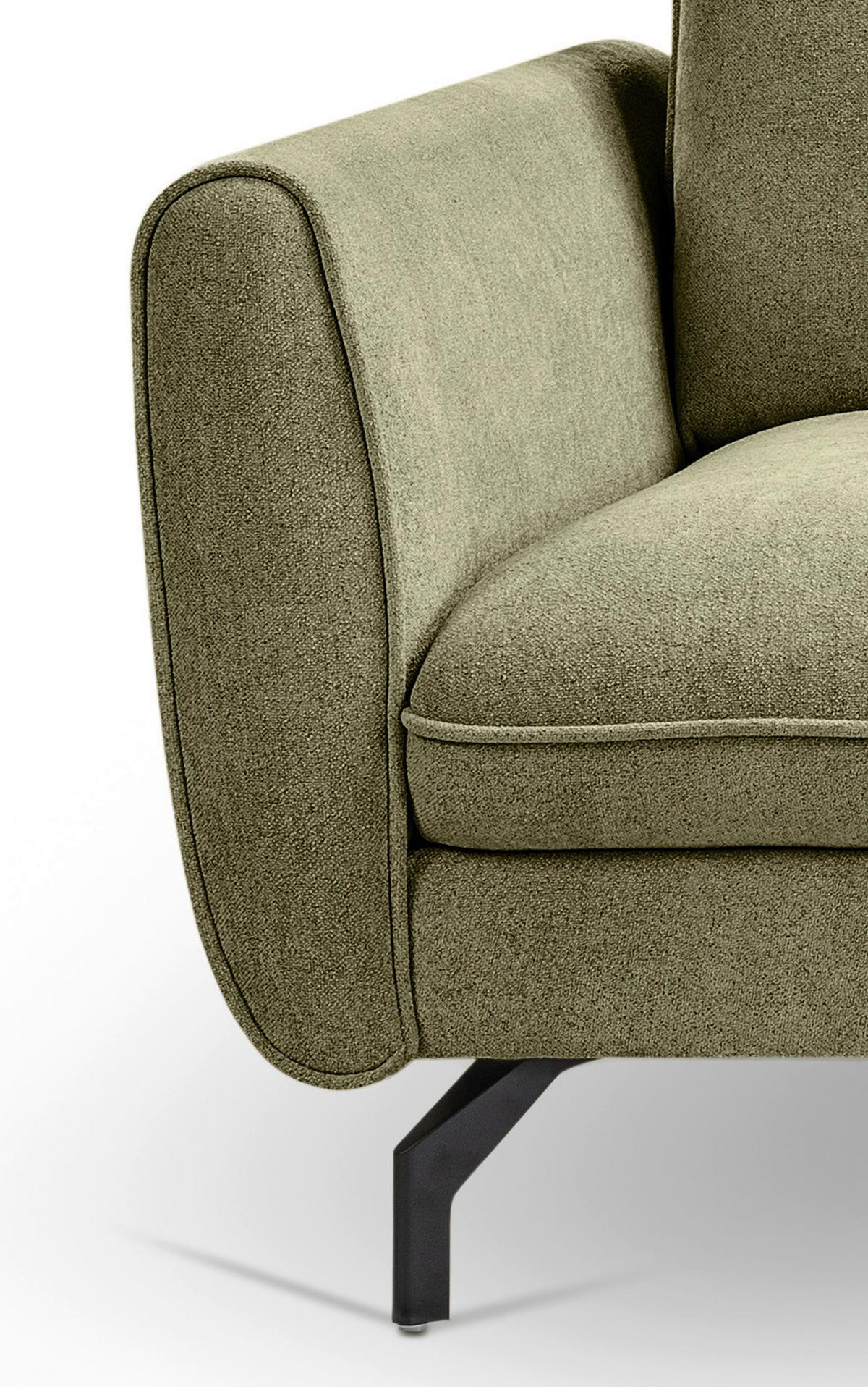 Ecksofa Toronto Grün - Schwarz/Grün, Basics, Holz/Textil (259/165cm) - MID.YOU