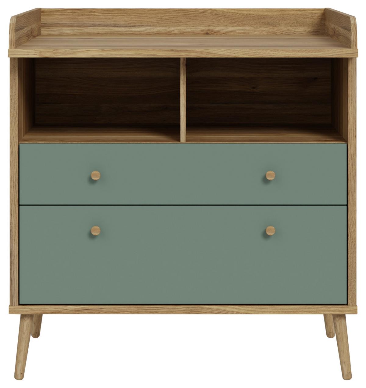 Komoda Za Previjanje Whenua - boje hrasta/boje kadulje, Konvencionalno, drvni materijal (89,8/94,4/77cm) - Mömax