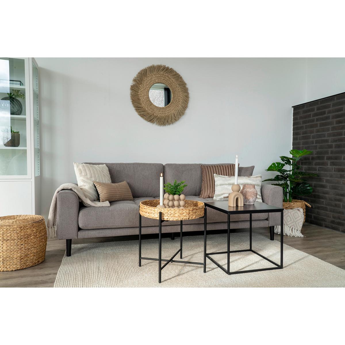 Beistelltisch Naro Side Table Braun/Schwarz - Schwarz/Braun, Design, Naturmaterialien/Metall (50/48.5/50cm)
