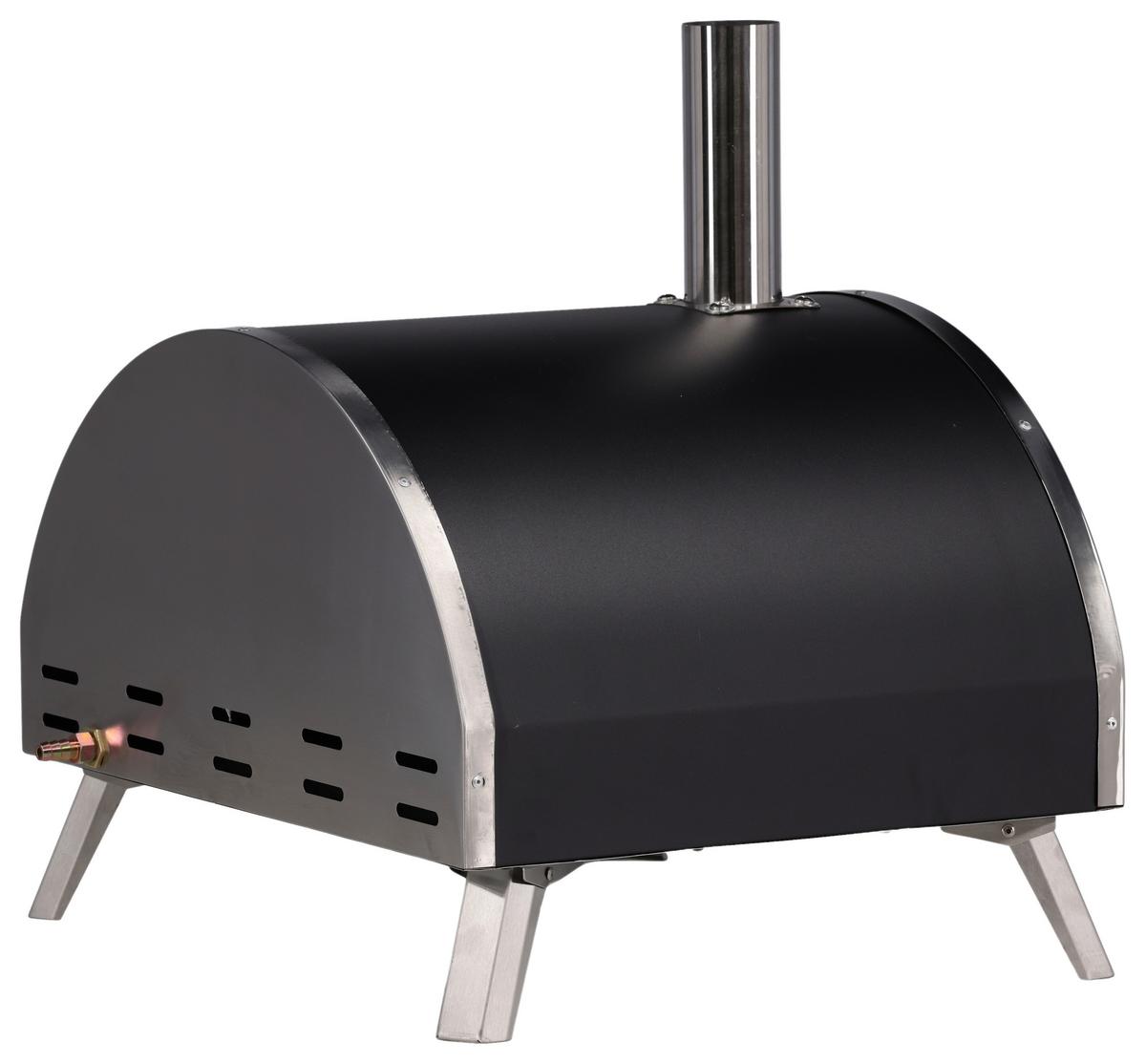 Pizzaofen Kerang ca. 56,3x56,5x54 cm Silber - Silberfarben, KONVENTIONELL, Metall (56,3/56,5/54cm) - Gardenson
