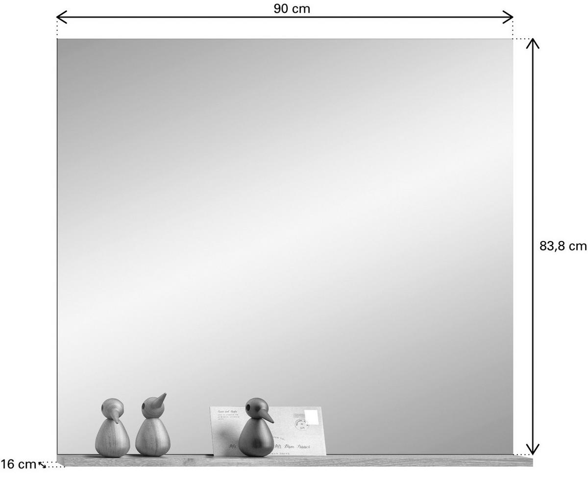 Stensko Ogledalo Mason - Moderno, steklo (90/84/16cm) - MID.YOU