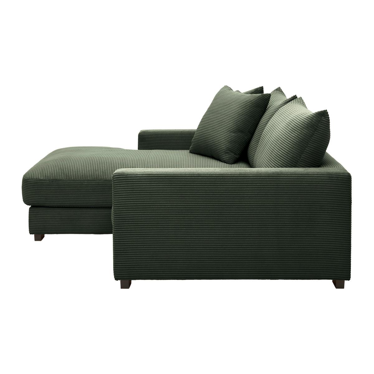 Wohnlandschaft Pedro-REC.3S in Grün - Dunkelgrün, Modern, Textil (180/265cm) - Mömax