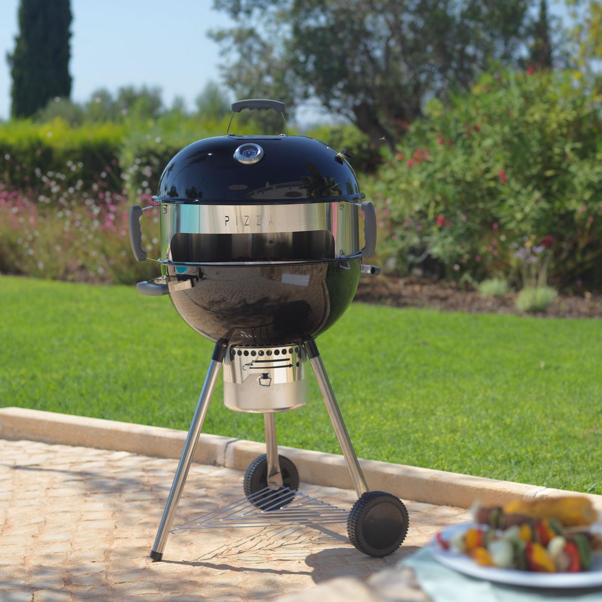 Gömbgrill Grillmax - ezüst/fekete, műanyag/fém (71,5/124/58cm) - Modern Living
