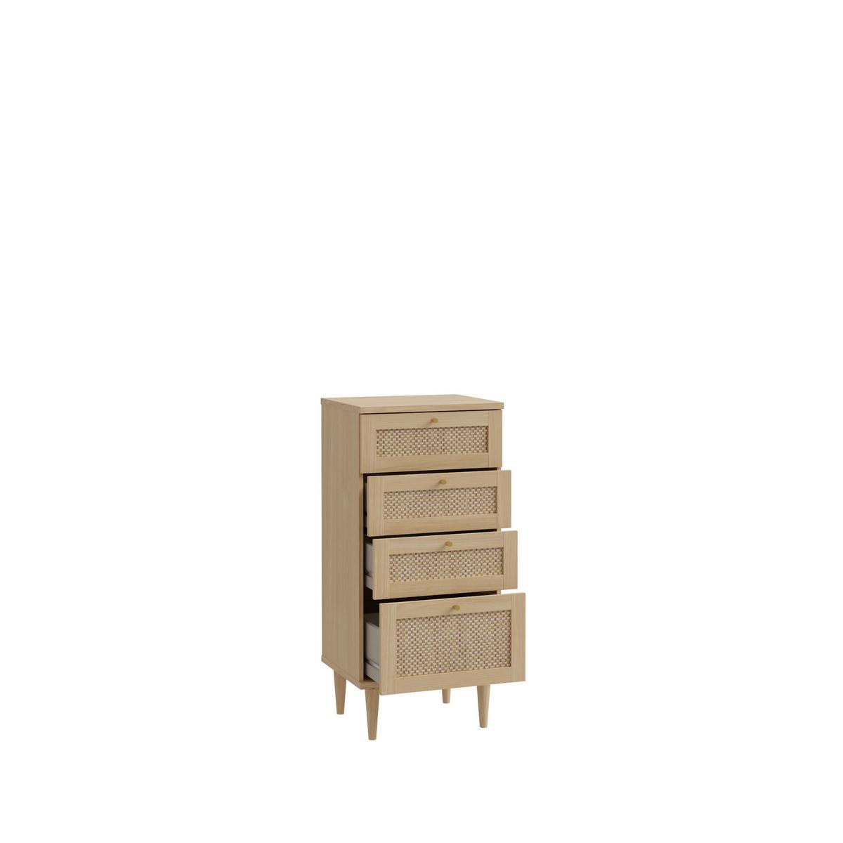 Comodă CALASETTA - bej/culoare lemn stejar, Romantik / Landhaus, material pe bază de lemn (50,4/108,9/41,4cm) - Premium Living