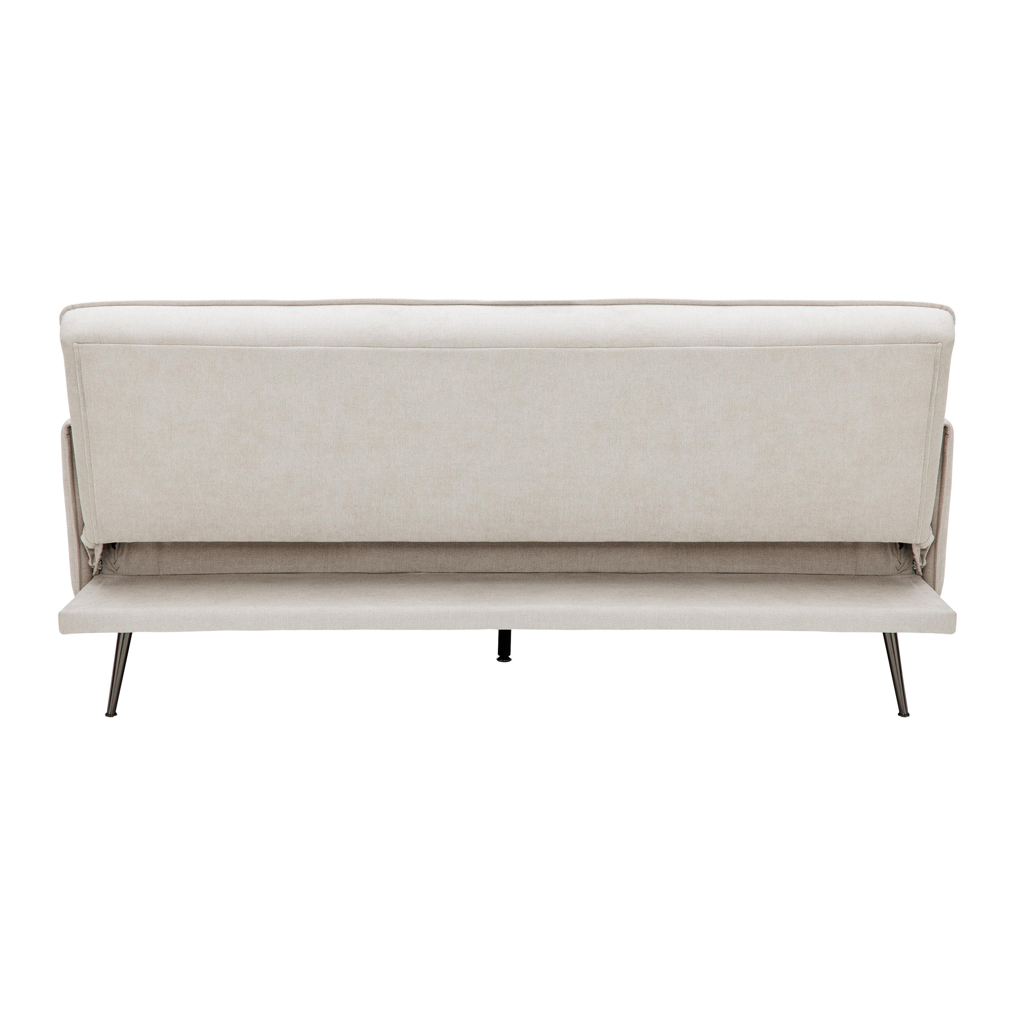 BÄDDSOFFA LANA - beige/antracit, Modern, metall/trä (199/89/95cm) - Bessagi Home