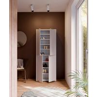 Dulap pentru pantofi ALICE SPRINGS - gri deschis, Basics, material pe bază de lemn (74,5/191,9/34,9cm) - Modern Living