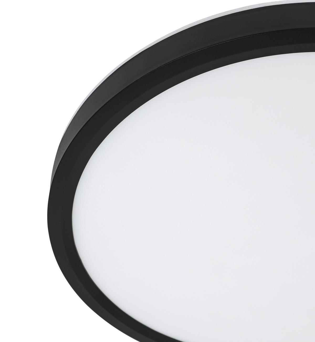 LED-Deckenleuchte Tir Scwharz/Weiß max. 18 Watt - Schwarz/Weiß, MODERN, Kunststoff (30/2,5cm) - Mömax