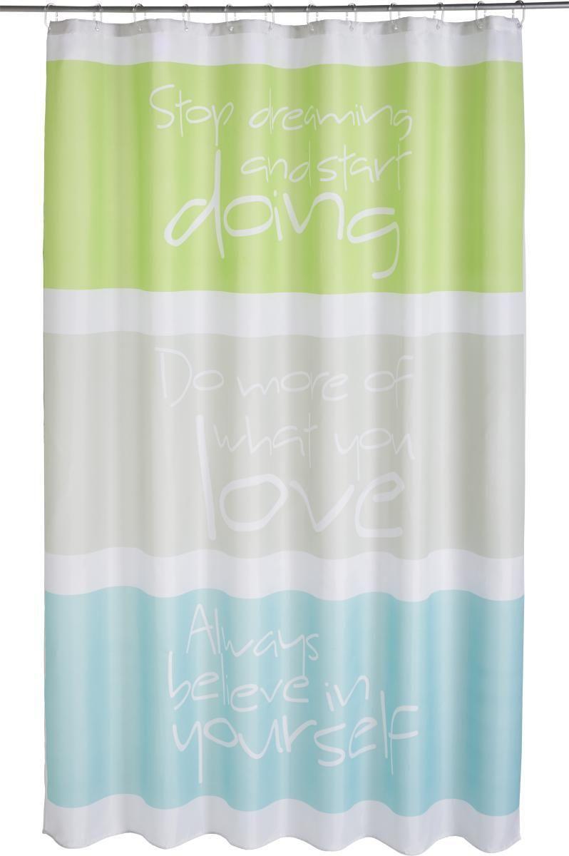Duschvorhang Always Grün/Grau 180x200cm - Grau/Grün, Textil (180/200cm) - Mömax modern living