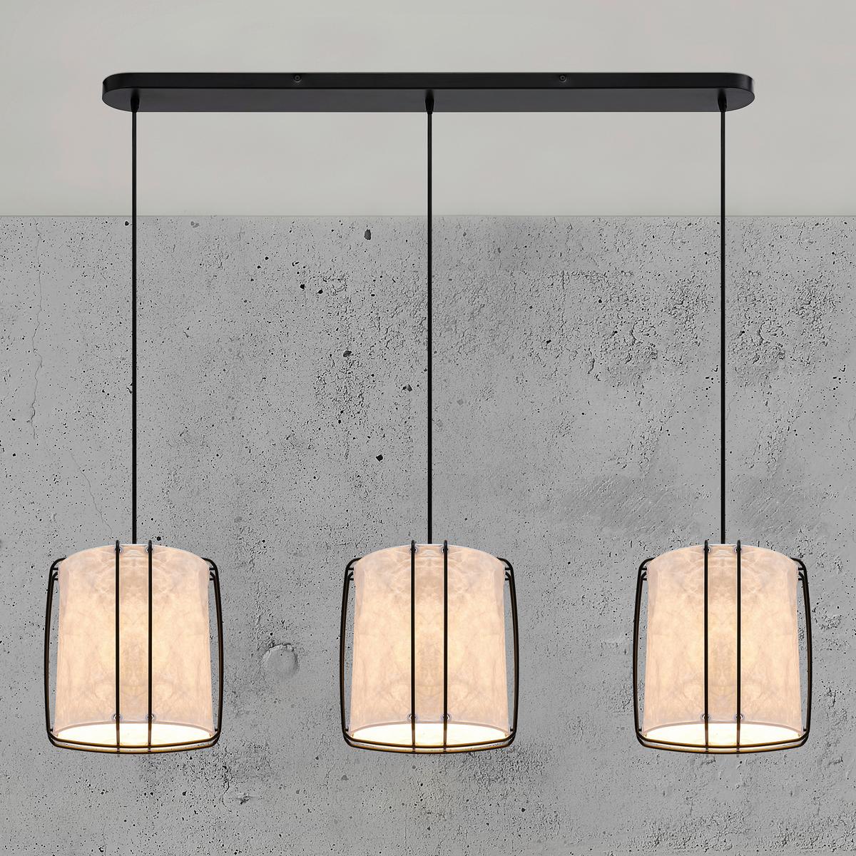 LAMPA WISZĄCA 2312443001 CARDINE 3 - czarny/biały, Design, tworzywo sztuczne/metal (112/27/22cm) - Nordlux