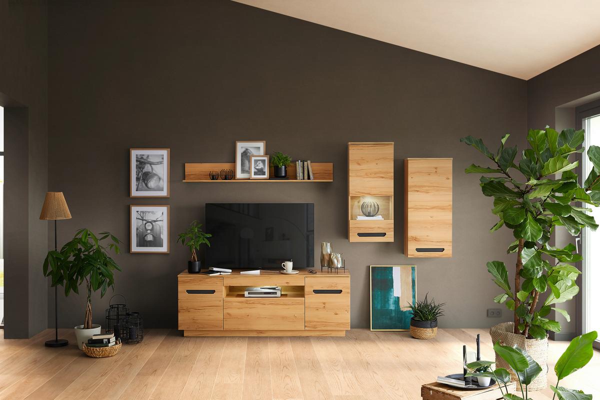 Tv-element Alana Crenata Dekor - Moderno, umetna masa/leseni material (176,6/64,9/50cm) - Mömax