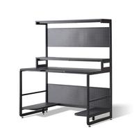 Schreibtisch Schwarz Stahl - Schwarz, Design, Holzwerkstoff/Metall (120/70/148cm) - Livetastic