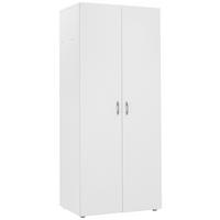 Kleiderschrank Basic in Weiss - Weiss/Grau, Konventionell, Holzwerkstoff (74/179/52cm) - Based