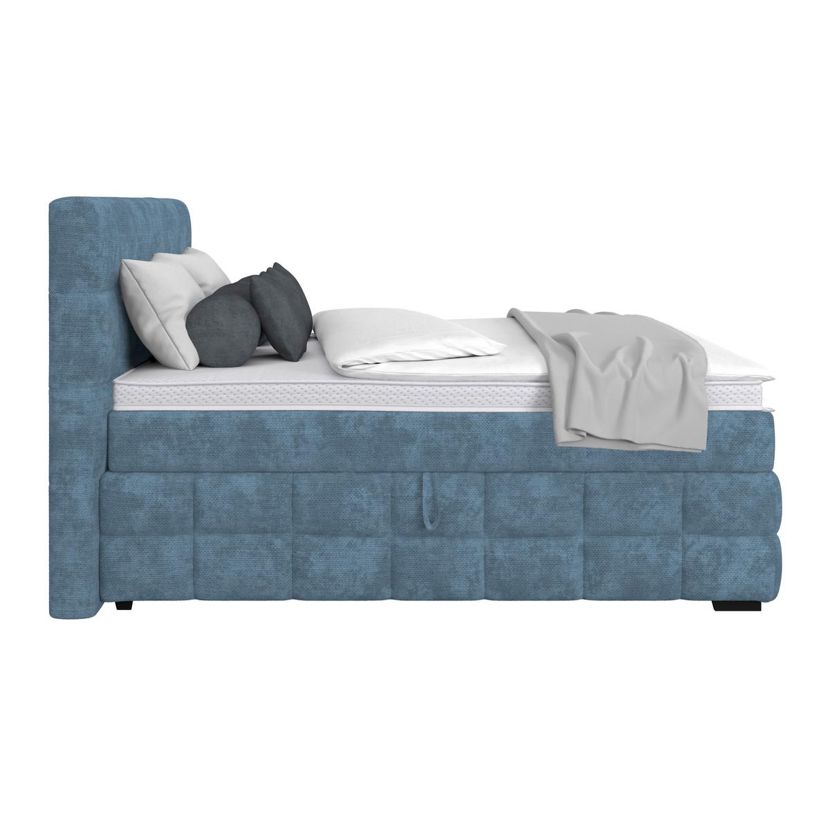 PAT BOX VEGA - albastru/verde, Trend, lemn/textil (160/200cm) - Modern Living