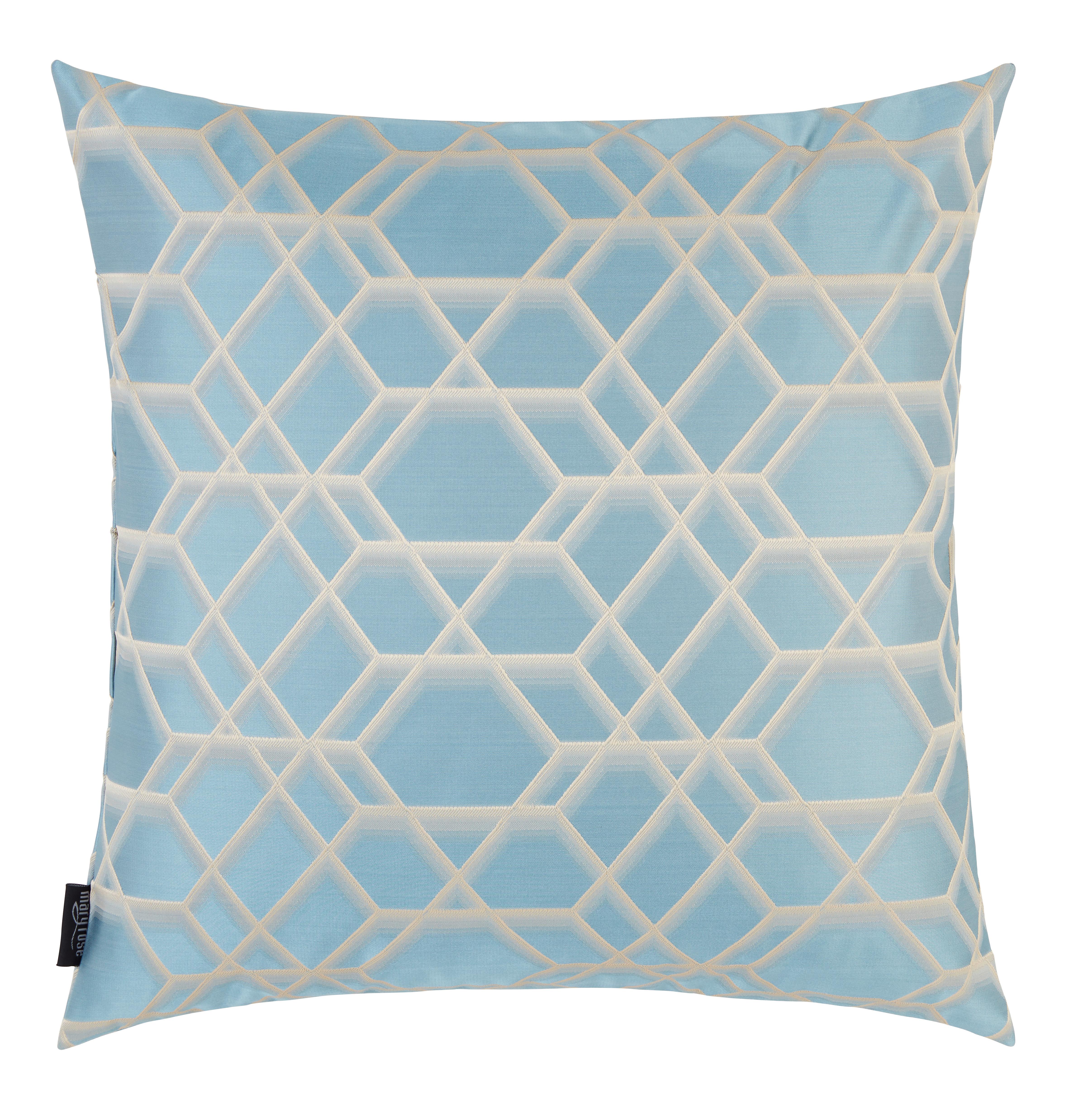 Zierkissen Bella in Petrol/Sand ca. 48x48cm - Sandfarben/Petrol, MODERN, Textil (48/48cm) - Mary's
