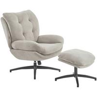ZESTAW FOTELI RELAKSACYJNYCH TOMY - czarny/taupe, Design, metal/tkanina (75/97/88cm) - Carryhome