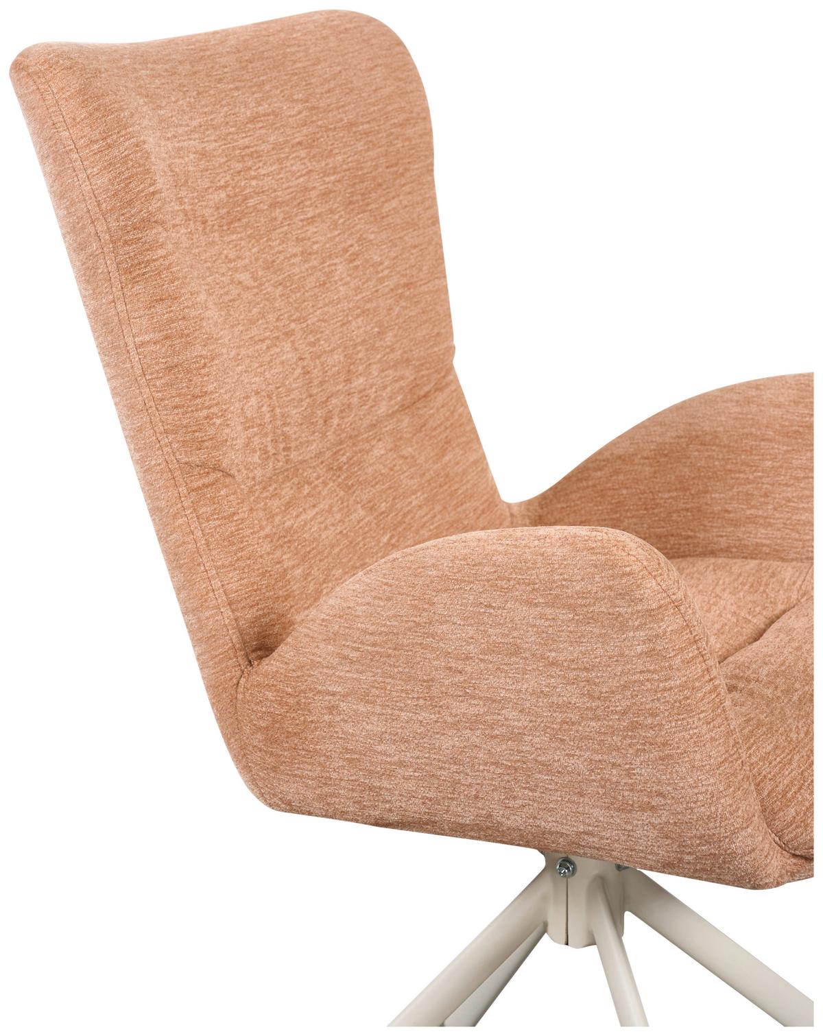 Armlehnstuhl Stella Rosa/beige - Beige/Rosa, Design, Textil/Metall (58/91/66cm) - Mömax