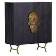 Kommode aus Eiche in Schwarz - Goldfarben/Schwarz, LIFESTYLE, Holz/Metall (100/117/51cm) - Premium Living Kommode aus Eiche in Schwarz - Goldfarben/Schwarz, LIFESTYLE, Holz/Metall (100/117/51cm) - Premium Living