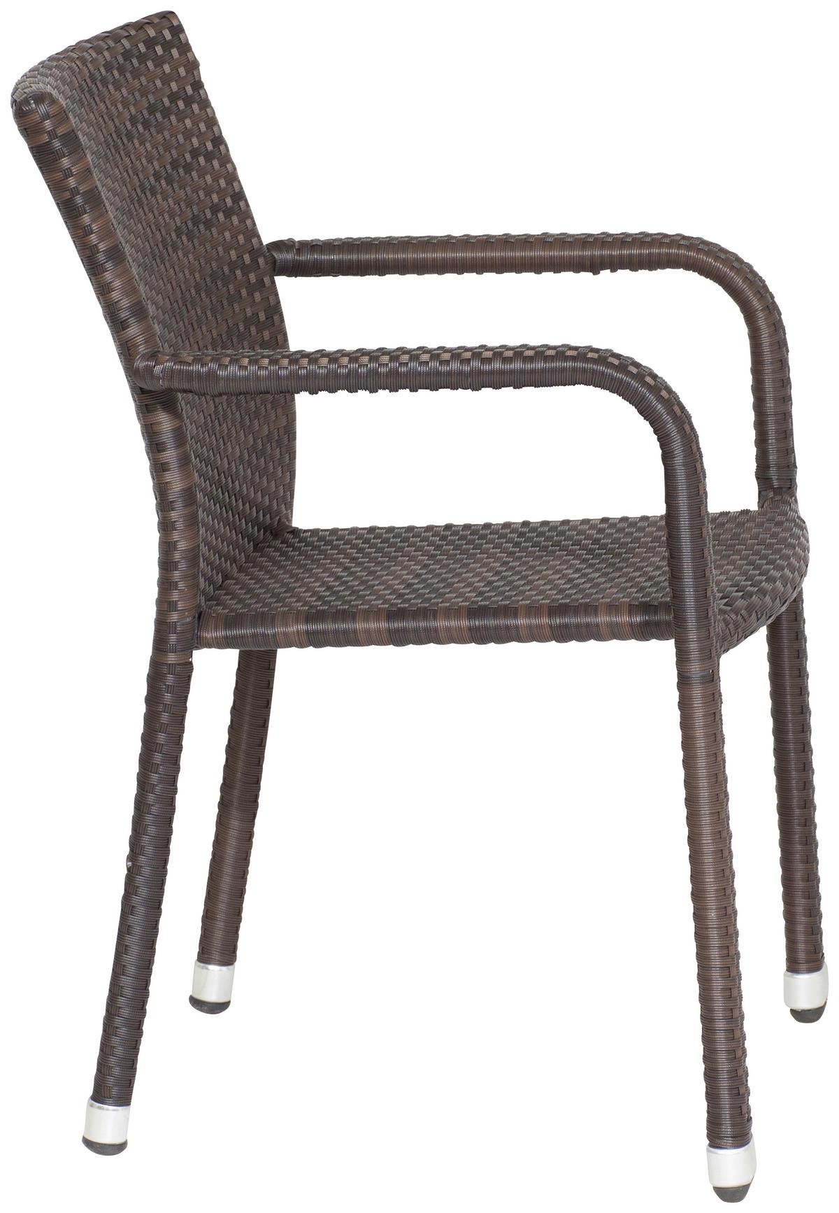 Stapelsessel Braun wetterfest - Braun, MODERN, Kunststoff/Metall (56/83/60cm) - Siena Garden