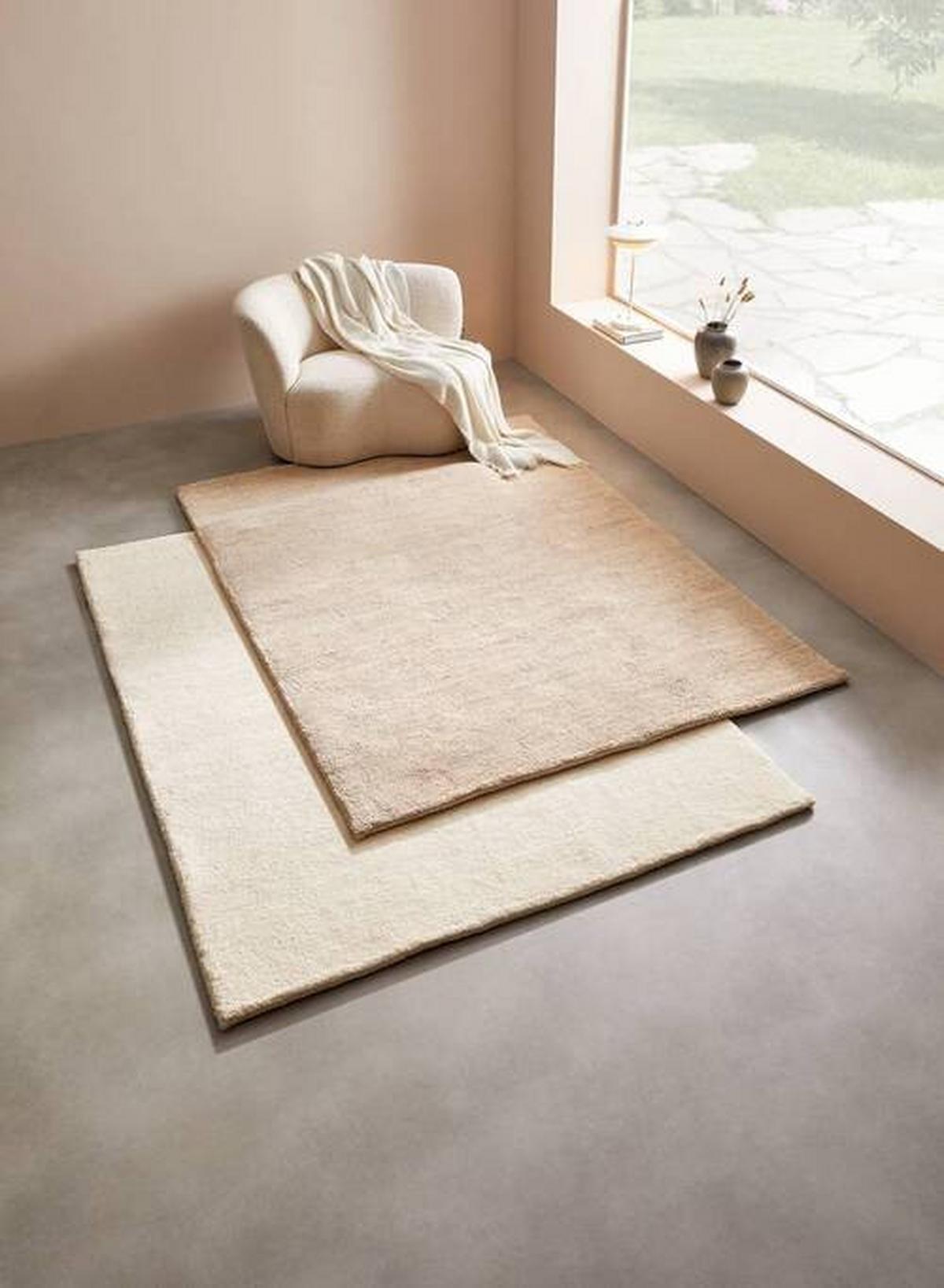 DYWAN BERBERYJSKI SAGORA - jasnobrązowy, Basics, tkanina (70/140cm) - Linea Natura