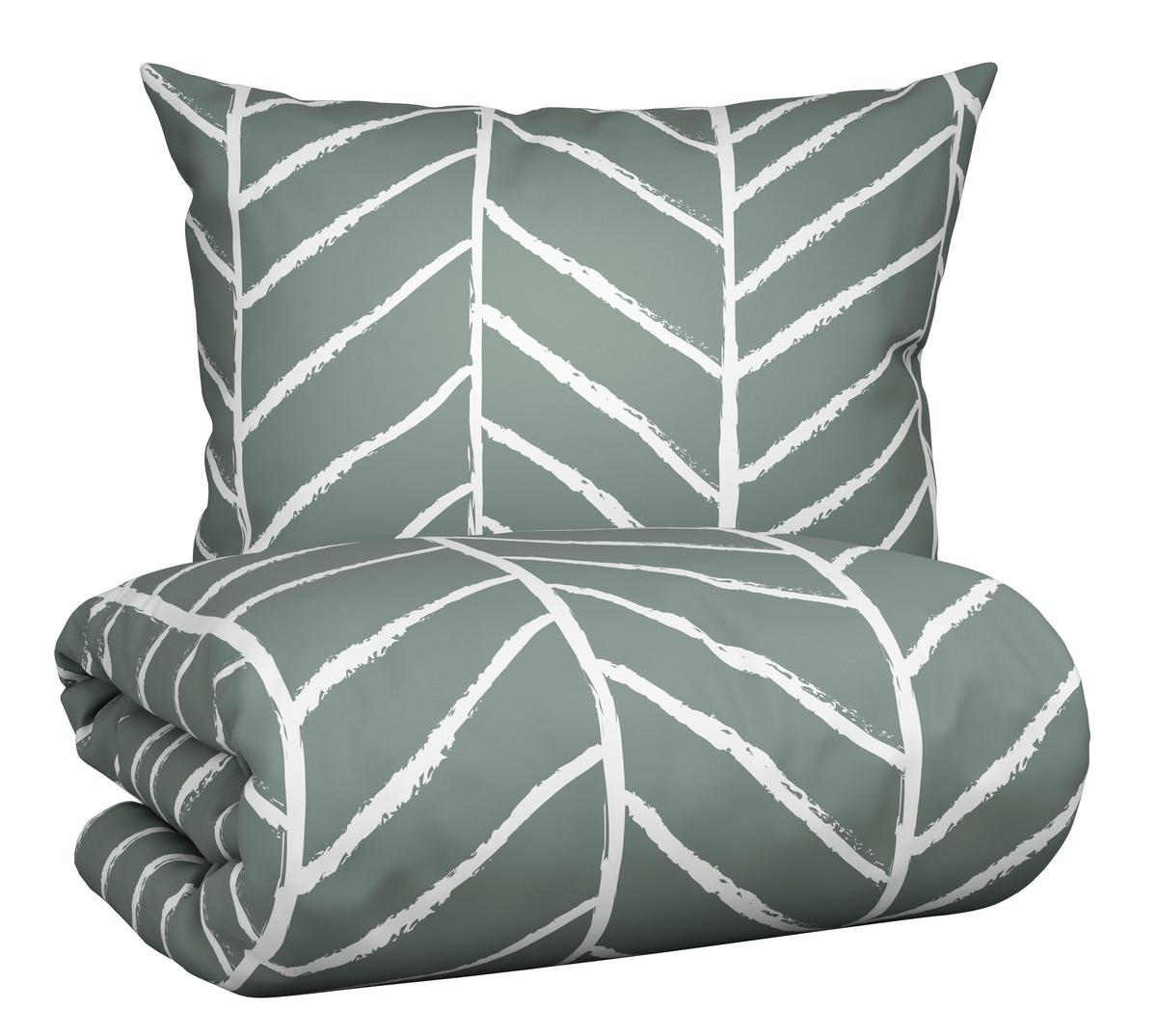 BETTWÄSCHESET MARBLE - Jadegrün, Konventionell, Textil (160/210cm) - Modern Living