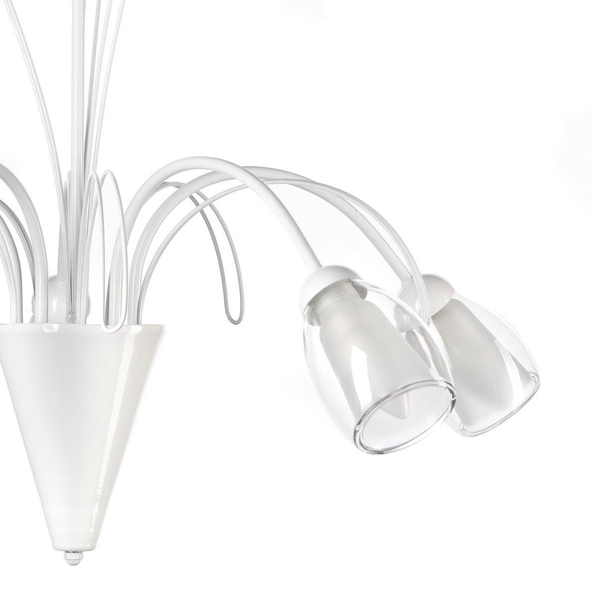 Csillár 4802/5v Antron - fehér, Konventionell, üveg/fém (70/70/100cm)