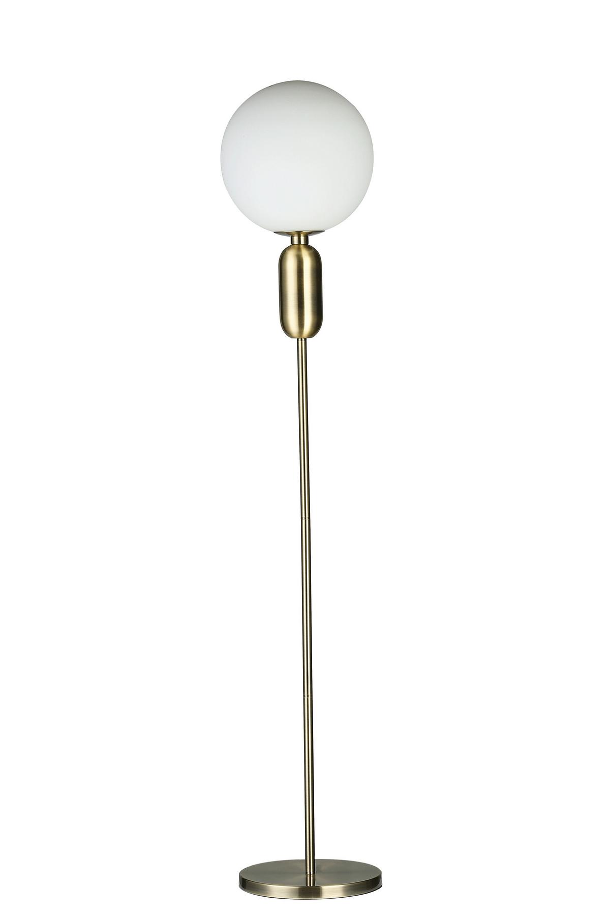 Állólámpa Tiano - sárgarézszínű, Modern, Üveg/fém (25/155cm) - Bessagi Home