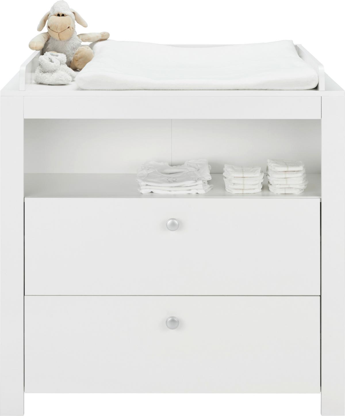 Babyzimmer Olivia Weiß - Weiß, KONVENTIONELL (334/186/266cm) - Bessagi Kids