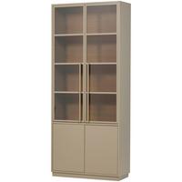 Regal Casa Schlammfarben - Schlammfarben, Design, Glas/Holz (101/236/40cm) - Livetastic