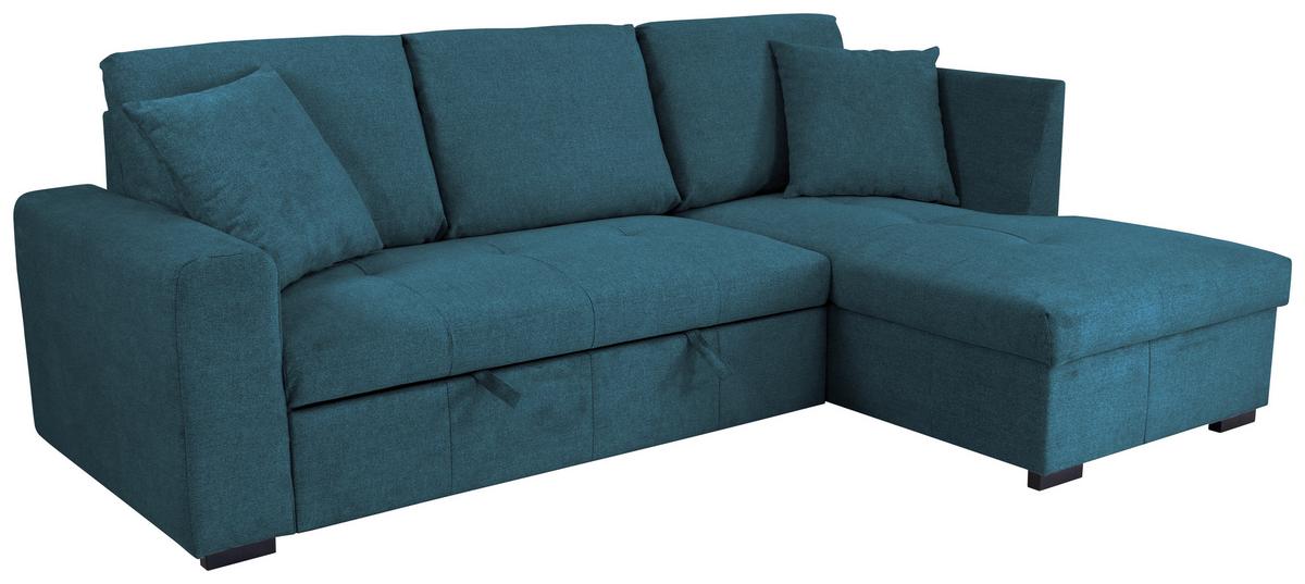 Kutna Garnitura Lukas - plava, Trend, tekstil (239/158cm) - Modern Living