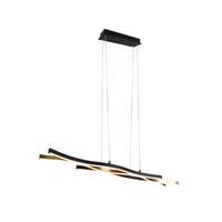 LED-Hängeleuchte Blaze Messingfarben max. 35 Watt - Messingfarben/Schwarz, Design, Metall (107,5/15,5/150cm) - Trio Leuchten
