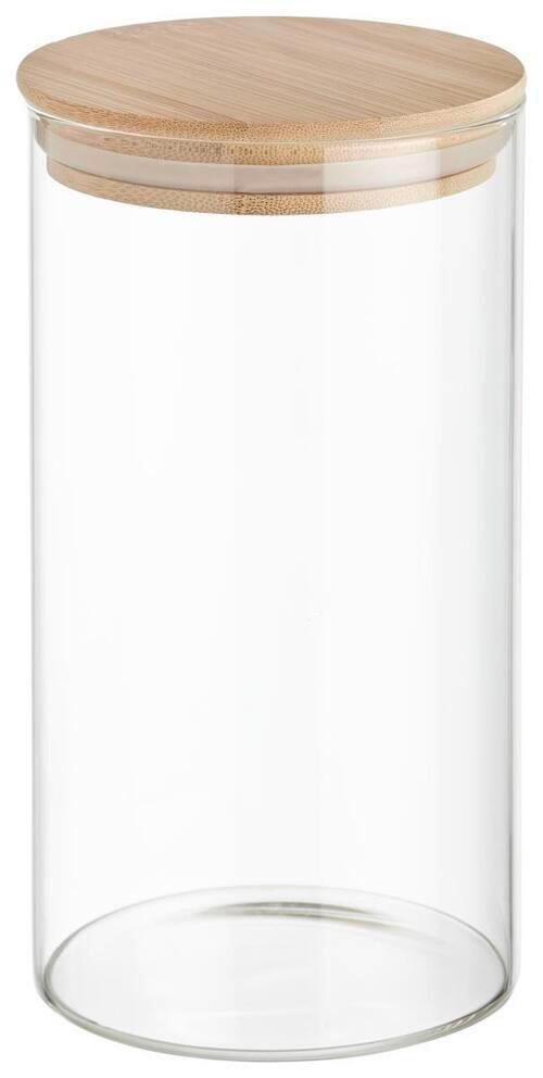 FÖRVARINGSBURK HEDVIG - 2L -AKT- - naturfärgad, trä/glas (10/29cm) - Zandiara