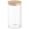 FÖRVARINGSBURK HEDVIG - 2L -AKT- - naturfärgad, trä/glas (10/29cm) - Zandiara