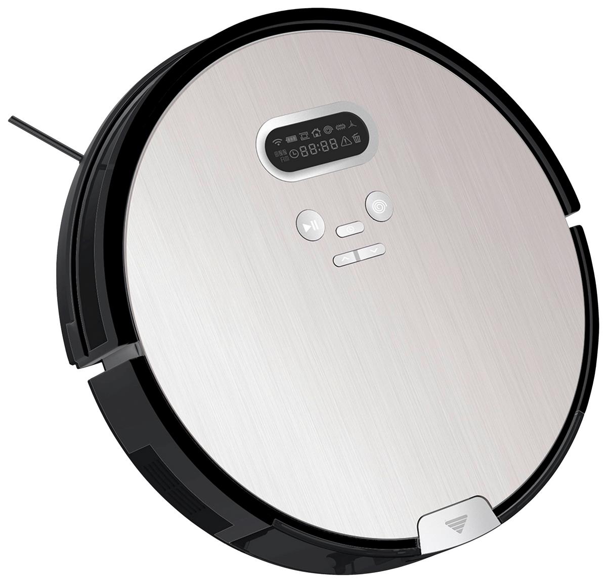 ROBOT ODKURZAJĄCY STAUBSAUGER ROBOTER RVC 8000 - kolor srebrny/czarny, Konventionell, tworzywo sztuczne/metal (33cm) - Atrigo