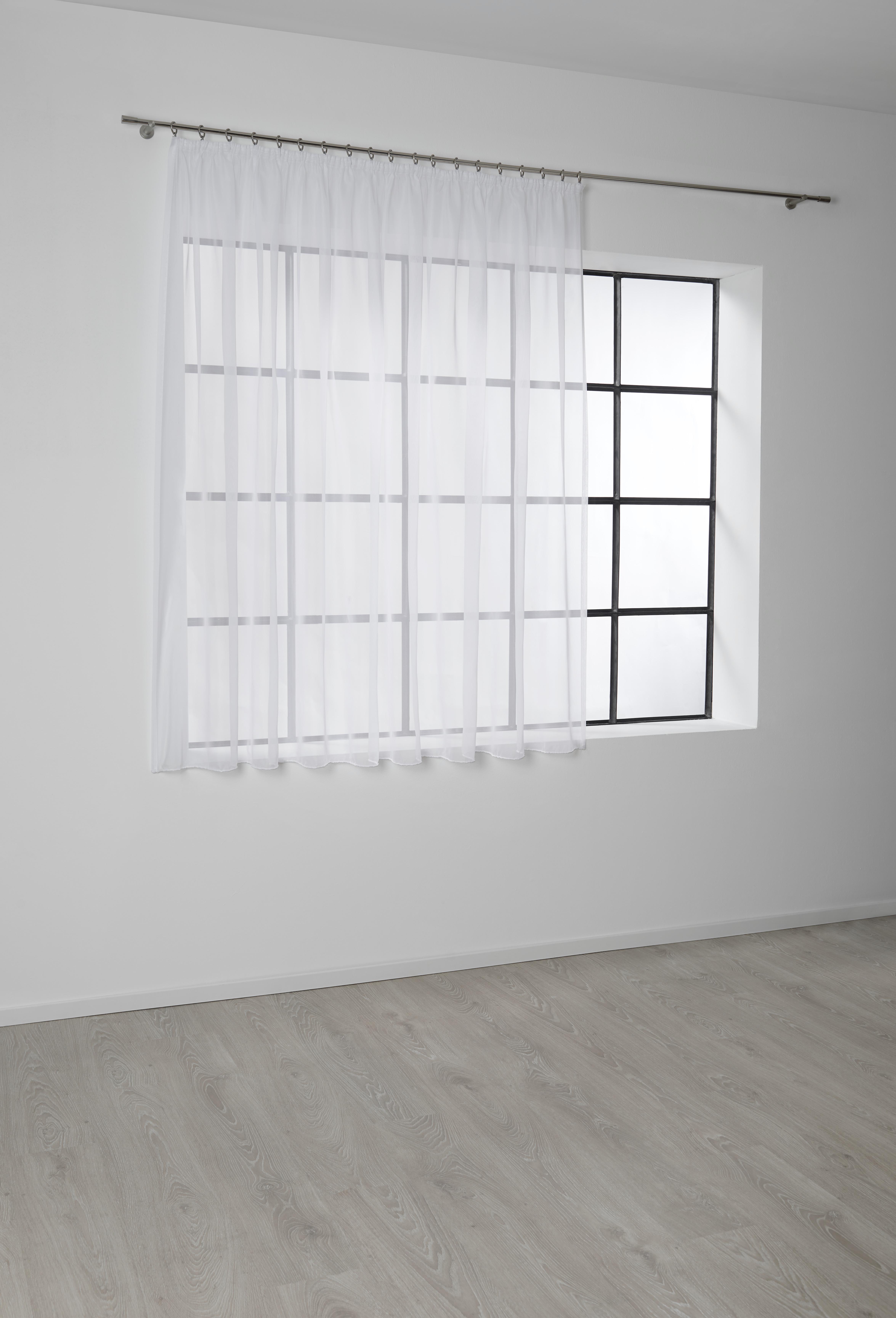 Končana Zavesa Anna Store 2 -Based- - bela, Konvencionalno, tekstil (300/175cm) - Modern Living