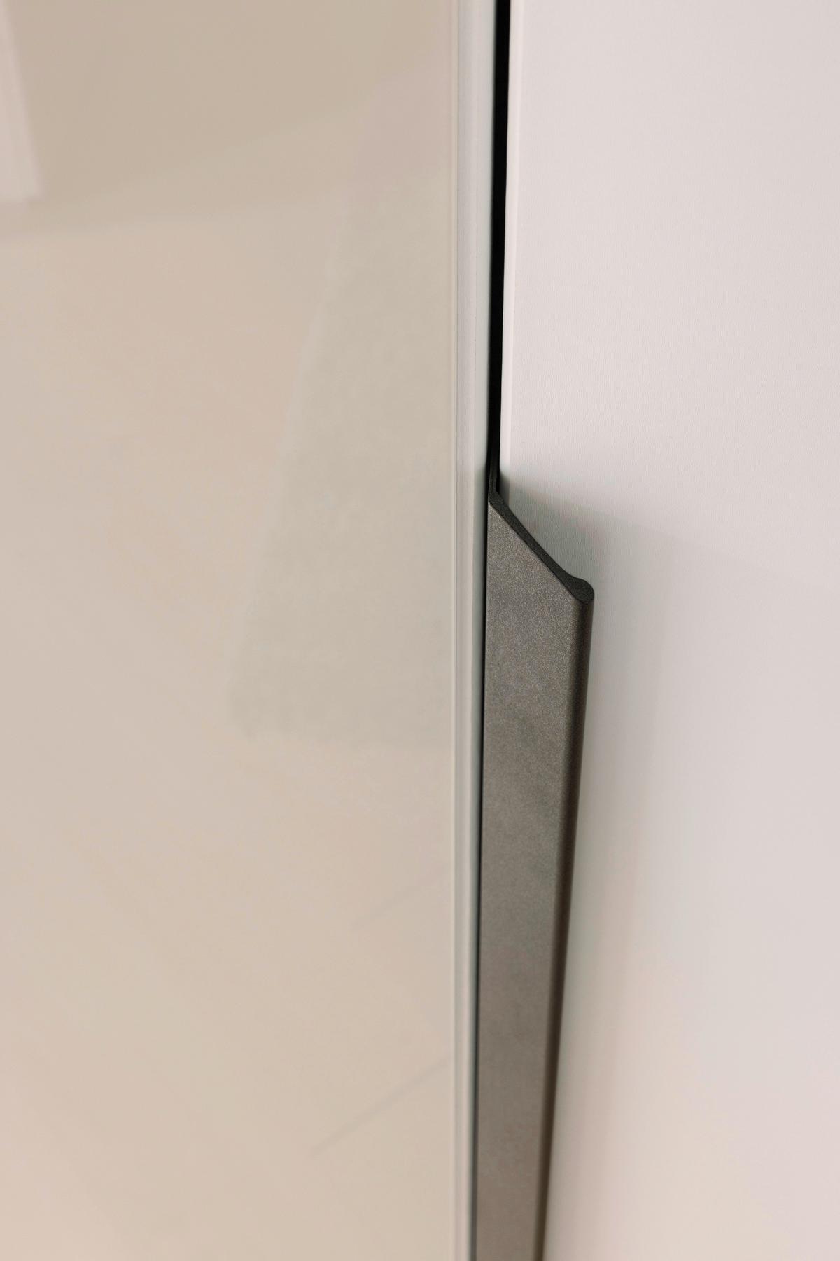 DULAP USI ROTATIVE ARTEMIS - alb/șampanie, Modern, sticlă/material pe bază de lemn (181/210/54cm) - Modern Living