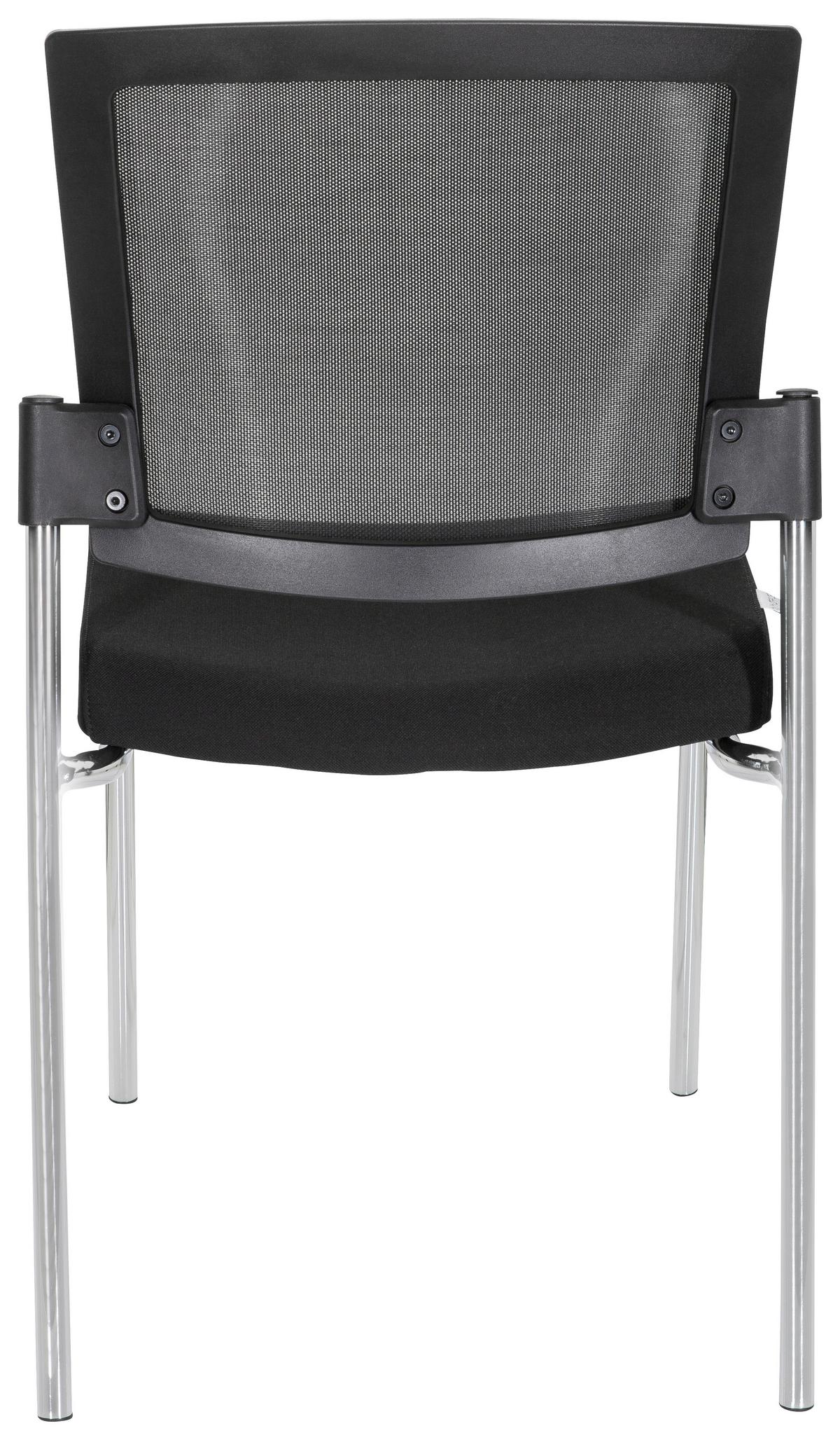 Konferenčni Stol K9 V, Črna - barve kroma/črna, Moderno, kovina/tekstil (48/90/58cm) - MID.YOU