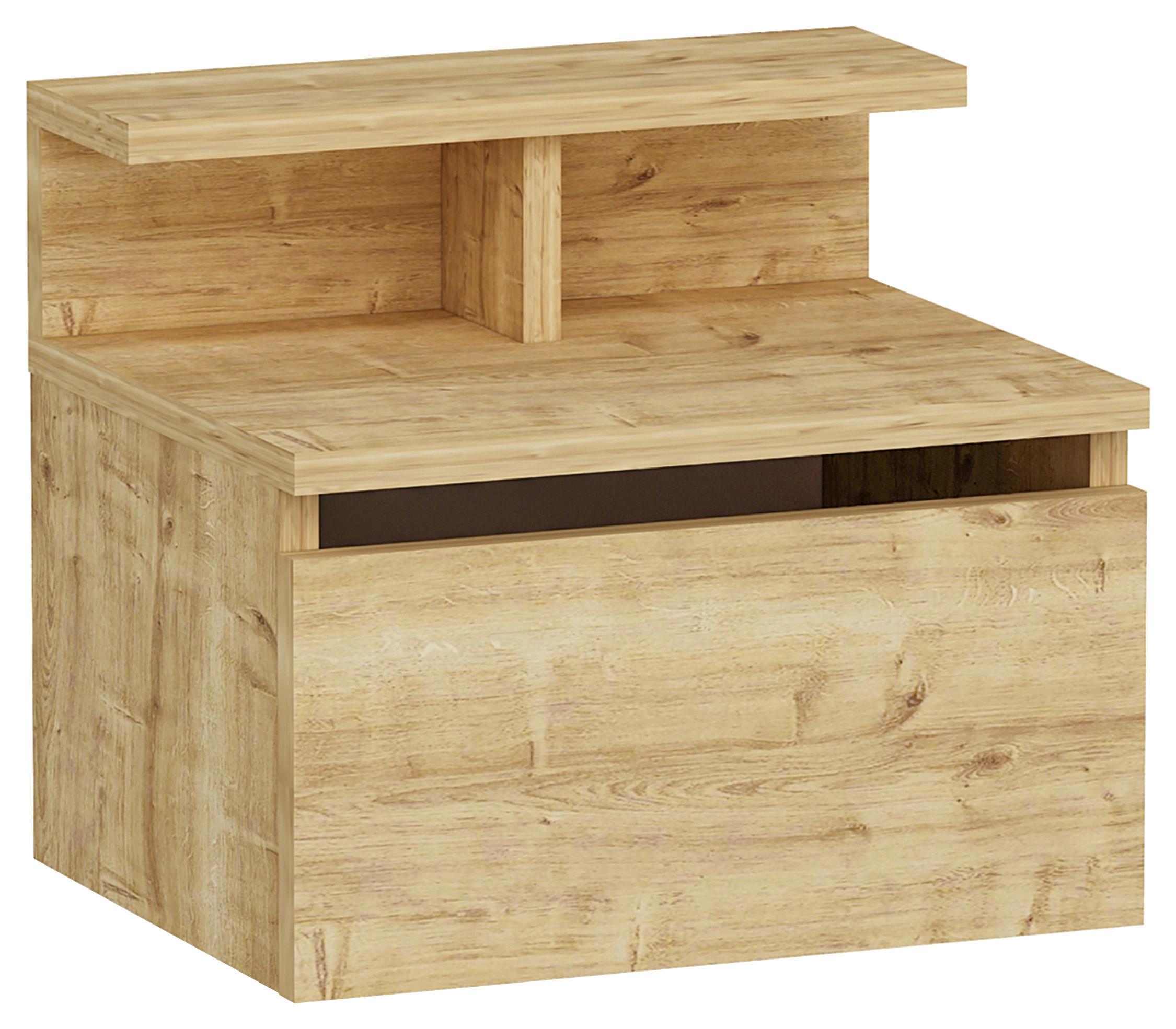 Nachttisch Hades ca. 39,8x35x31,6cm Eichefarben - Eichefarben, Design, Holzwerkstoff (39,8/35/31,6cm) - MID.YOU