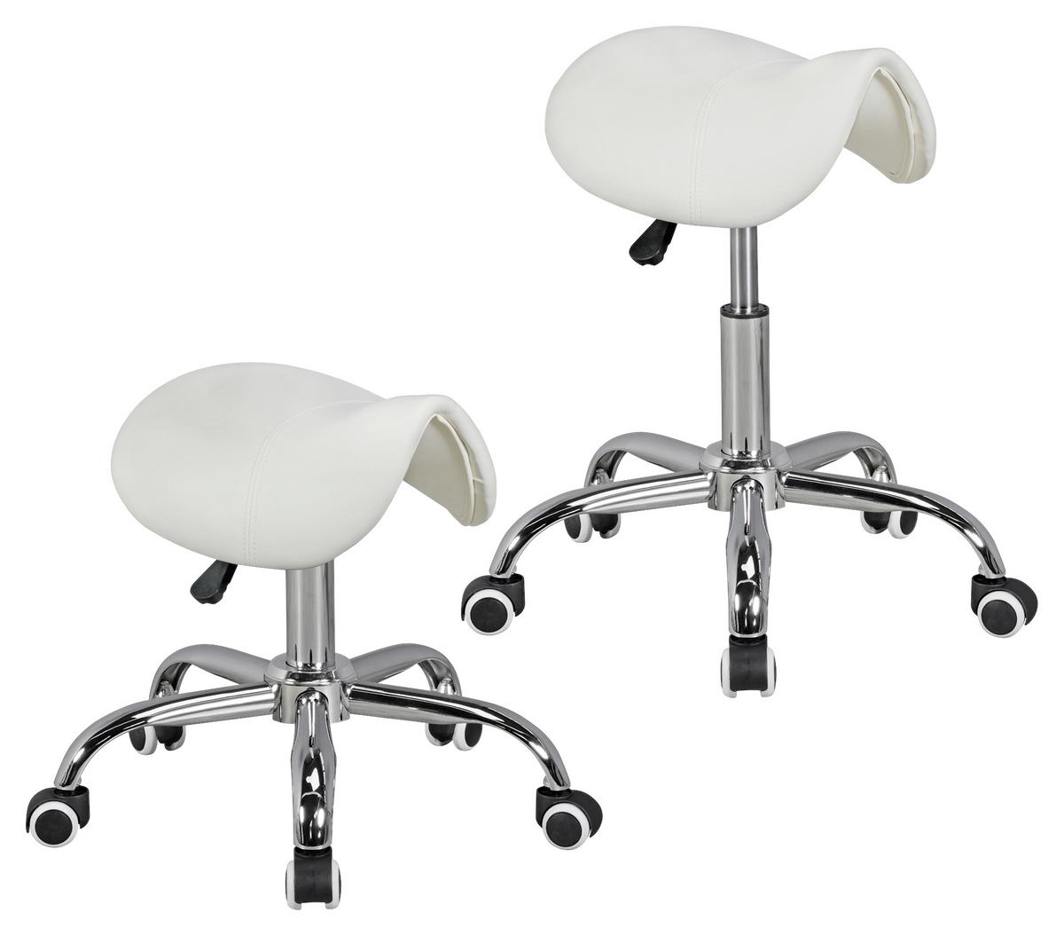 Vrtljivi Stolček Curve - bela/barve aluminija, Moderno, tekstil (60/48/60cm) - MID.YOU