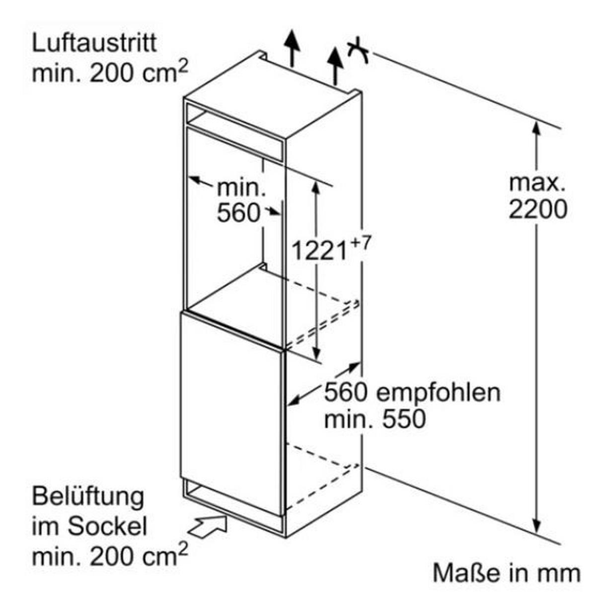 Kühlschrank KIR415SE0 - Weiß, Basics (54,1/122,1/54,8cm) - Bosch