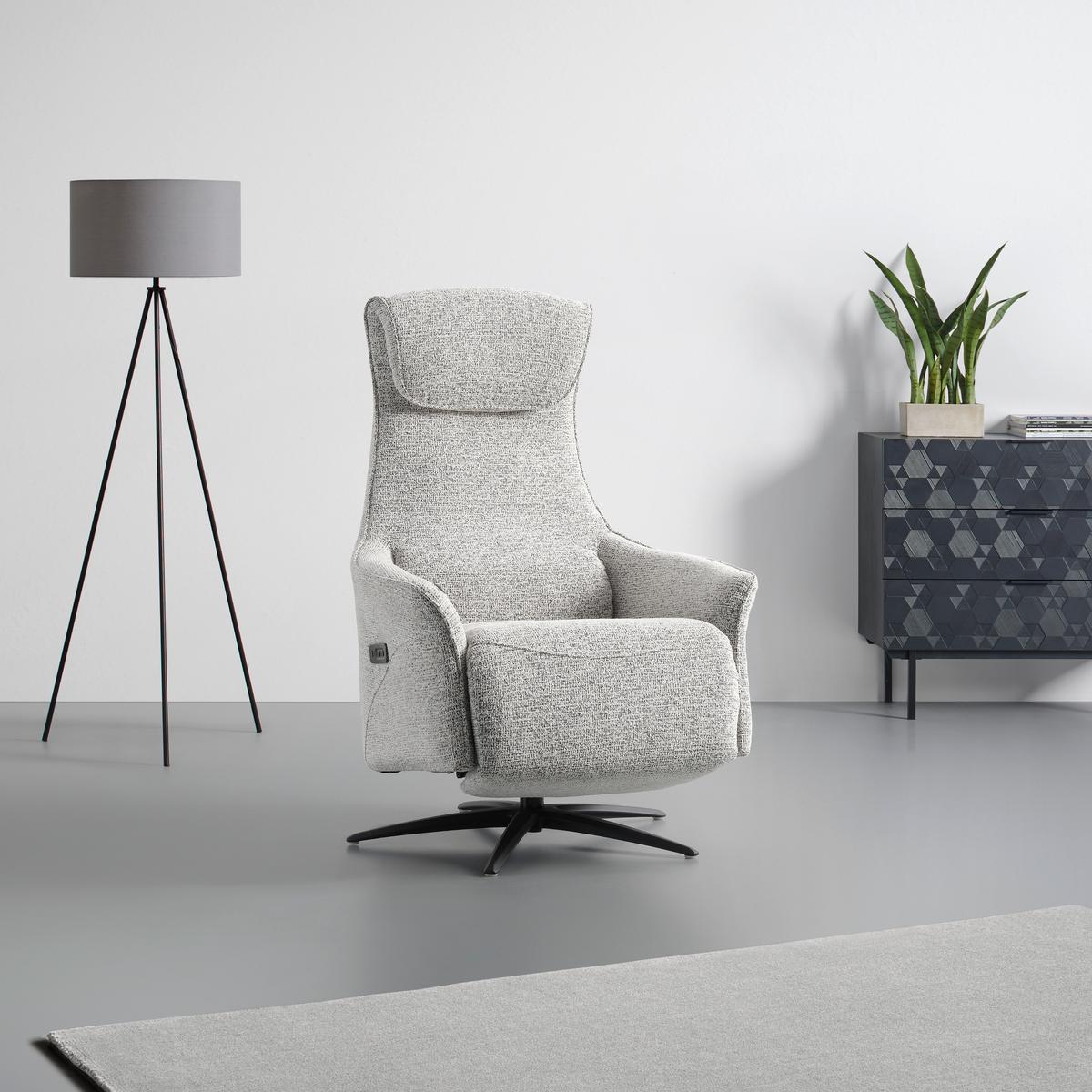 Relaxsessel Maximus Grau - Schwarz/Grau, MODERN, Holz/Textil (75/110/86cm) - Premium Living