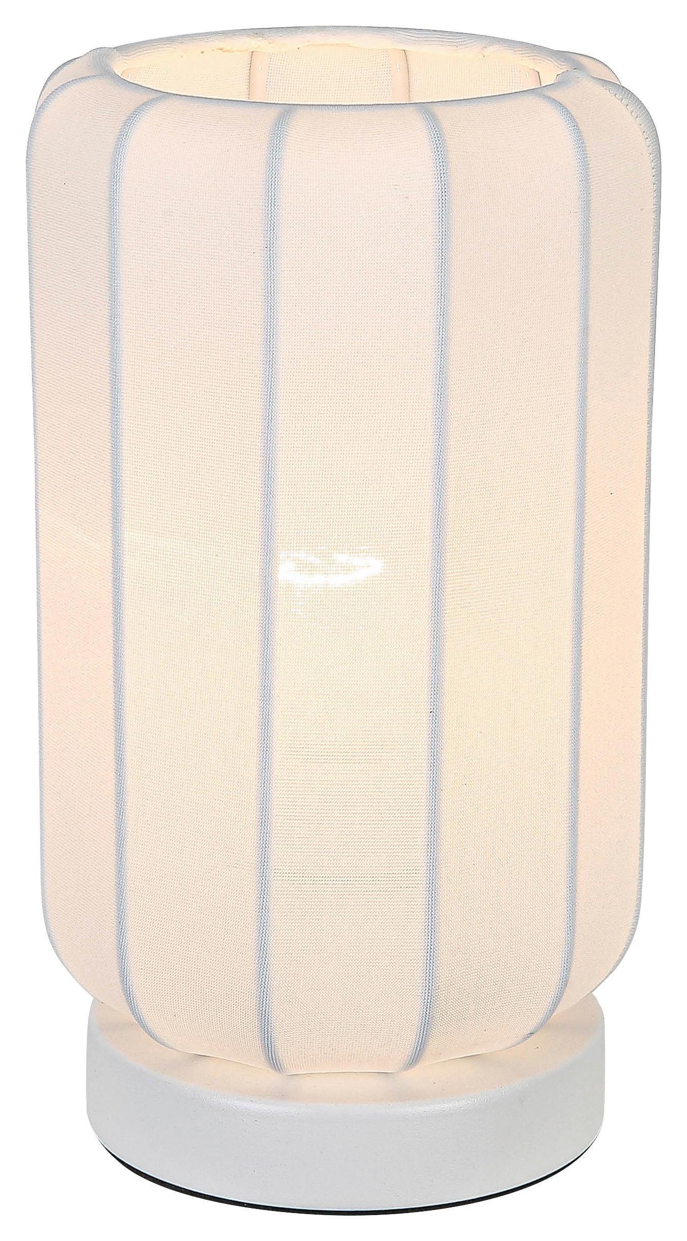 Asztali Lámpa Stoiu - fehér, Modern, műanyag/textil (14/24,5cm) - Mömax