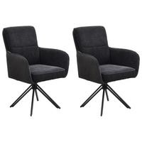 STUHL-SET TINO - Schwarz, MODERN, Textil/Metall (62/94/70cm) - MID.YOU